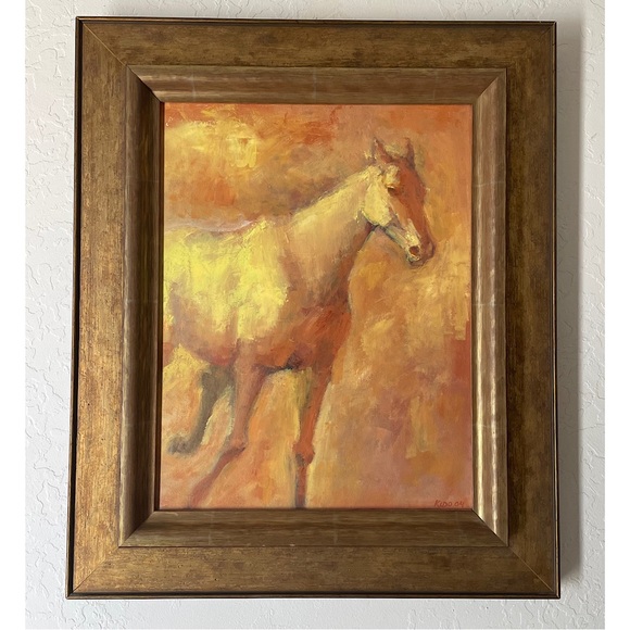 Gorgeous Horse Oil Painting Signed Kido 04